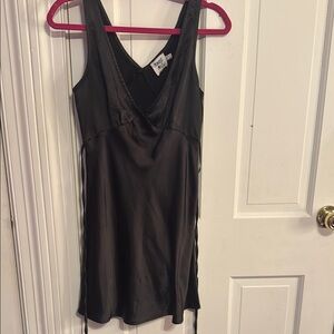 Princess Polly Charcoal Satin Slip Dress